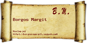 Borgos Margit névjegykártya